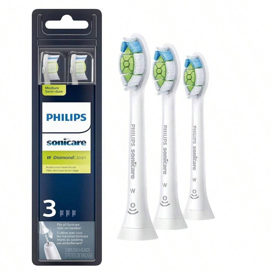 TTJM Philips Sonicare W DiamondClean - Genuine Replacement Electric Toothbrush Heads White 3 Pack HX6063/65 - 白色 - 查看 1