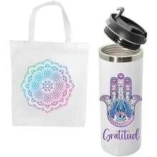 Termo Vaso Yoga Mandala Acero Inoxidable Con Bolsa Tela(default) - Multicolor - Ver 2