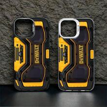 Dewalt Herramientas Carcasa para iphone17 16 15 14 13 12 11 PLUS MAX  GALAXY S22 S23 S24 S25FE ULTRA PLUS + Touch Durable TPU PET PC Negro Plata Regalo A Prueba de Golpes Completo  Fundas de teléfono de protección - Negro - Ver 4
