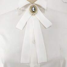 1pc Handmade Elegant Pearl Velvet Bow Tie, Exquisite, Essential For Queuing And Gatherings, Great Gift - Beauty Head Velvet - View 17