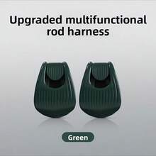 2pcs Multi-Functional Fishing Rod Clips - Easy To Carry, Made Of High Elastic Rubber Fishing Rod Clips With Anti-Pressure Protection Function