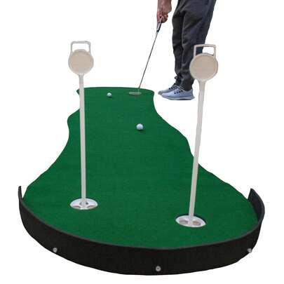 XL Golf Putting Green - 10.5ft X 3ft - Mat W/ Bkstop + Real Flags - *Returned*