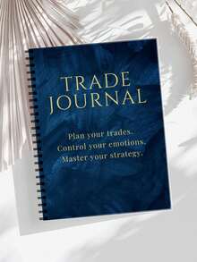 成人交易日志及投资规划笔记本 - 深蓝金配色，设计灵感十足，包含风险管理策略、股票/加密货币/外汇市场追踪器以及情绪控制计划。这款便携式笔记本适合交易者和投资者使用，提供时尚的财务记录方式、高品质的装订和优质的纸张。是加密货币爱好者的理想之选。