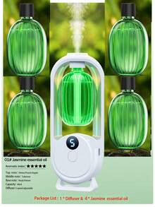 Difusor aromático recargable con 5 modos, difusor de aceites esenciales, ambientador casero, difusor para el hogar, el coche y la habitación, difusor de aromaterapia montado en la pared, purificador de aire, difusor automático para desodorización de baños, humidificador de fragancia con luz de noche colorida - Serie WP35 - Ver 15