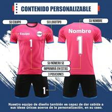Camiseta de ftbol Personalizada para nios Adultos Hombres Mujeres Jvenes Uniforme de ftbol Personalizado Camisa - Naranja neón - Ver 2
