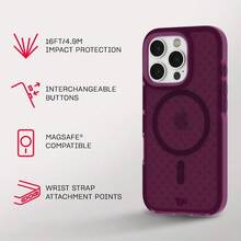 MX   tech21 EvoCheck para iPhone 16 Pro - Compatible con - Funda de protección contra Impactos - en Ciruela - Ciruela - Ver 4