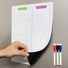 Magnetic Dry Erase Weekly Planner For Refrigerator - Reusable Fridge Calendar For Meal Planning, Chores, And Family Schedules With Notepad Area - Multicolor - View 13