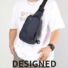 Sling Bag For Men/Women, Waterproof Utility Crossbody Backpack Chest Bag For Everyday Carry,Travel,Sports,Running (Black) - 黑色 - 查看 4
