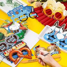 24 Pieces October Festival Party Decorations Bavarian Beer Festival Paper Eyeglasses Funny Photo Booth Props Glasses For German Theme October Festival Party Favors Supplies - Army Green - View 4