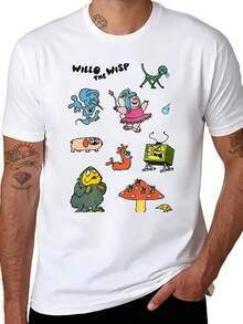 Willo The Wisp T-Shirt T Shirts For Man Slim Fit Funny T Shirts Dark Humor T-Shirt, Humorous Clothing, Dark Comedy Apparel, Round Neck Tee, Classic Fit, Easy Care, Soft Fabric, Novelty Tee, Statement Shirt, Gift For Him, Comedy Lovers - trắng - Xem 7