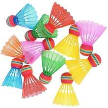 Yardwe 12 Piezas lanzadera de bádminton de Aire bádminton de plástico pajarito Badminton Interior y Exterior Cabeza Pelota de Juguete Pelota de Volante niño(colores surtidos x 2 piezas 8.5X6.5CMx2pcs) - Multicolor - Ver 8