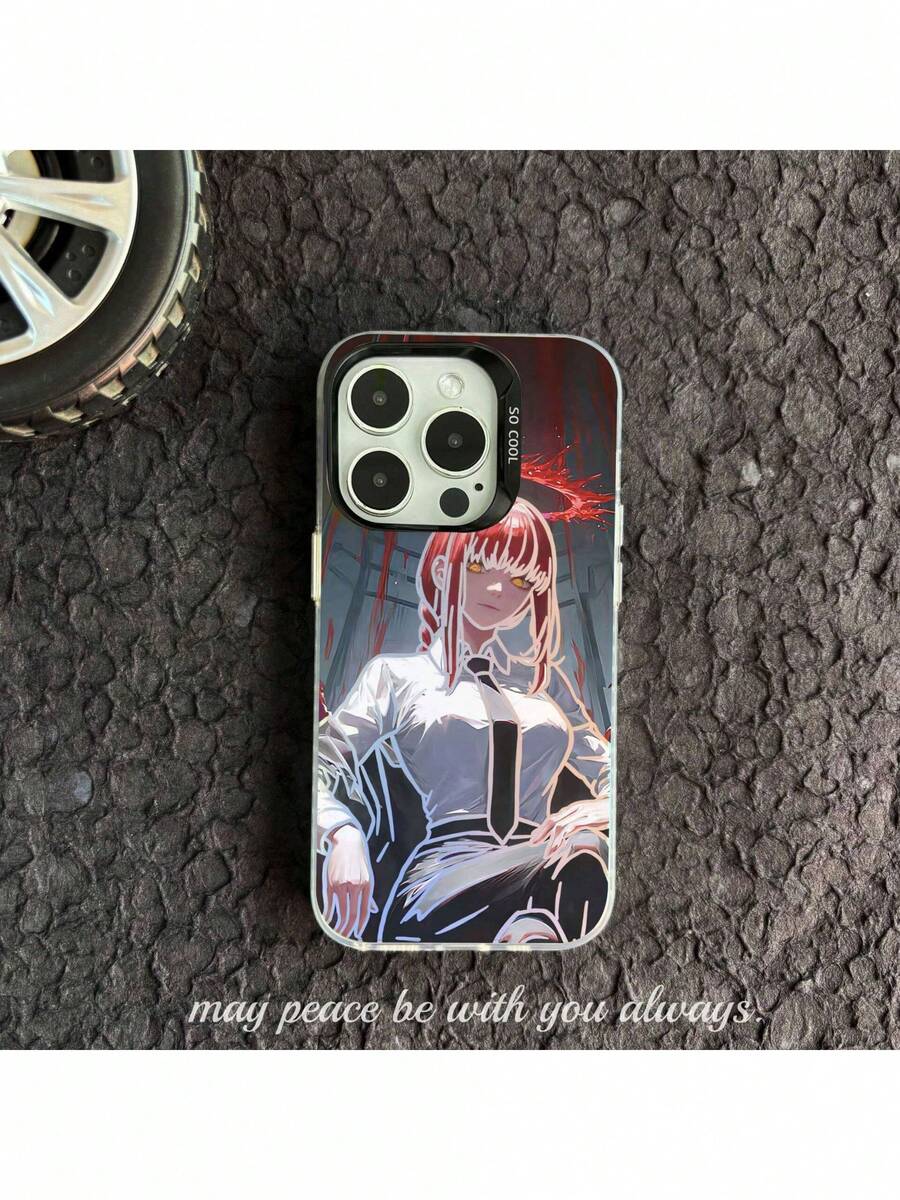 Funda de teléfono de entrega local compatible con iPhone 17 Pro Max Anime Apple 16 15 P 12 13 11 color plata IMD 14 fuego oculto - Negro - Ver 1