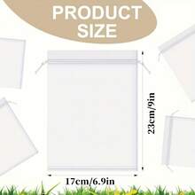 30个大号白色缎面袋，6.7*9英寸透明缎面袋，礼品袋，珠宝袋，派对，婚礼，样品展示袋，适用于婚礼派对生日包装 - 彩色 - 查看 5