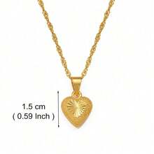 قلادة وقلادات بقلب مطلي بالذهب مجوهرات رومانسية للنساء والفتيات، منتجات زفاف للصديقة والزوجة