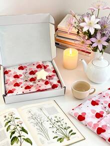 20pcs Romantic Red Heart Pattern Tissue Paper, 20 Inches X 14 Inches - Suitable For Wedding, Valentine's Day, Birthday Gift Wrapping And Filler, Holiday Party Supplies, Wedding Gifts - Multicolor - View 5