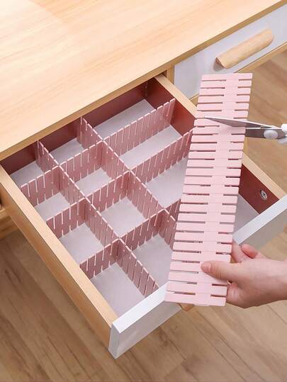 1/4/8 Adjustable Drawer Organizer System, Adjustable Drawer Divider Modules, Suitable For Organizing Socks, Underwear, Ties, Belts, Scarves, Accessories, Makeup Brushes, Cutlery, Stationery, Cosmetics, Closets, Vanities, Pantries