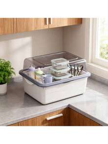 Baby Supplies, Bottle Storage Box, Dust Cover, Draining Rack, Baby Tableware, Toys, Newborn Complementary Food Storage Box - Multicolor - View 6