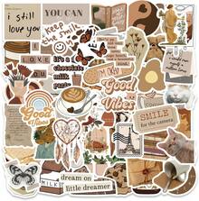 EstiloTendenciaPegatinas Vintage Aesthetic 60 Unidades, Pegatinas De Vinilo Retro Para Kindle Scrapbook Laptop Casco, Maleta (60 Vintage)Calidad PremiumVersióN Mejorada - C - Ver 1