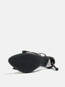 女士高跟鞋，适合春夏、晚宴、旅行、购物、聚会、T台走秀、通勤、约会、舞会等场合，时尚优雅，情人节礼物，春节礼物，蝴蝶结装饰，圆头，优雅踝带，细高跟，纯色，镜面抛光，大理石纹理，舒适材质，可搭配秋季连衣裙，性感，前卫，优雅，奢华，百搭，枪灰色高跟凉鞋 - 槍灰色 - 查看 8