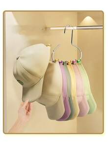 4 pièces Porte-chapeaux organisateur, Porte-ceintures organisateur, Étagère de rangement pour accessoires de garde-robe, Convient pour organiser les ceintures, les cravates, les écharpes, les cache-cœurs, les chapeaux, les soutiens-gorge, les chaussures, les sacs à main, les robes, les pantalons, les jeans, les bottes, les jupes, les casquettes, Porte-chapeaux suspendu pour placard de dortoir, Porte-chapeaux multifonction - Multicolore - Voir 2