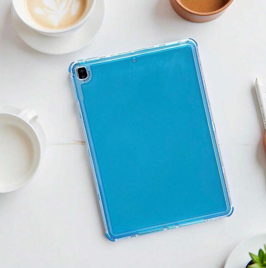 FUNDA PROTECTORA PARA IPAD & TABLET - LISO COLORES PROTECCIÓN TOTAL, PROTEGE DE CAIDAS Y GOLPES, COMPATIBLE Y AJUSTE PERFECTO IDEAL PARA NIÑOS Y OFICINA PAD001 - Azul - Ver 1