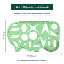模板测量尺圆形椭圆尺耐用K型树脂绘图设计家具建筑师模板绘图尺