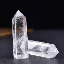 1颗天然水晶透明石英柱，六棱柱形，50-80毫米，可用于疗愈、方尖碑、魔杖等家居装饰 - 乾淨水晶點 - 查看 6