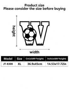 1 pieza Decoración de pared para exteriores, Logotipo inicial, Letra entrelazada de fútbol de metal, Decoración de arte de pared, Decoración de pared de metal clásica de fútbol, Material resistente, Calidad superior, Diseñado con un tema de fútbol, Adecuado para el hogar, la oficina, el dormitorio, la sala de estar, el jardín y otras escenas, Un regalo ideal para los fanáticos del deporte, Una decoración de logotipo de metal personalizada artística y moderna, Una excelente opción para regalos de inauguración de la casa, cumpleaños y días festivos, decoración de habitaciones, decoración de dormitorios, hogar - Multicolor - Ver 35