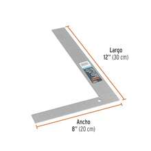Truper E-8X12, Escuadra para cantero, cantos rectificados, 8x12 - 8" x 12" - Ver 4