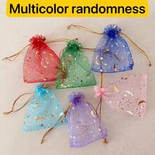 50/100pcs Star & Moon Multicolor Osmanthus Gift Packaging Bags, Suitable For Home Supplies, Holiday Events & Parties, Wedding, Tabletop Centerpiece Gifts, Nylon Bags, Baking Packaging, Jewelry Accessories Packaging, Etc. - Mixed Colors - View 9