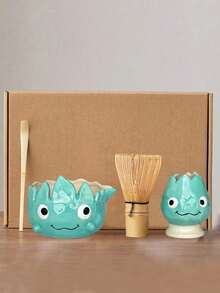 1件/2件/3件/4件套可爱火焰造型陶瓷抹茶套装,包含抹茶碗、抹茶筅、抹茶杯、搅拌器、茶勺和茶碗,可用于抹茶冲泡、甜点和糕点制作,是制作茶饮的理想工具套装。日式礼盒包装,宋代风格,抹茶筅工具套装,是送给抹茶爱好者的绝佳礼物。 - 彩色 - 查看 5