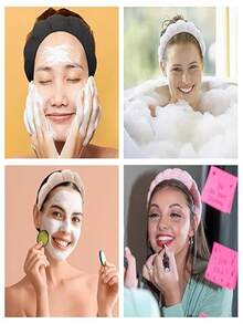 1/11pcs High Quality Velvet Cloud Shaped Headband For Washing, SPA And Skincare - Black - View 6