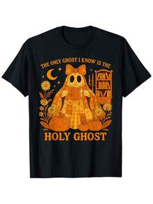 Camiseta Casual de Manga Corta para Hombre - Impresión de Tiburón y Gato de Dibujos Animados, Tela Transpirable, Ropa de Calle Cómoda para el Verano, Cuello Redondo, Ajuste Regular, Camiseta de Uso Diario| Camiseta gráfica divertida| Ajuste cómodo - Negro - Ver 2