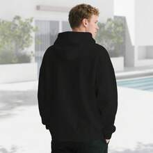 Gnome Fleece-Lined Hoodie - Unisex Black 500g 60% Cotton 40% Polyester (Replaced Purple), Kangaroo Pocket, Long Sleeve Drawstring Hood, Cozy Festive Casual Wear, Winter Essential, Women Men, S-3XL - Black - View 2