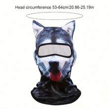 1pc Funny 3D Animal Balaclava Unisex Full Face Ski Mask UV Protection Breathable Windproof Soft Neck Gaiter Husky White Cat Grey Cat Tiger Winter Balaclava Summer Sunscreen Hood Halloween Costume Christmas Gift Birthday Gift Men Women Teens Skiing Riding Cycling Camping Hiking Beach Party Outdoor - 彩色 - 查看 7