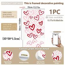 1幅装裱帆布墙画，粉色丘比特艺术，时尚心形，粉色嘴唇印花浪漫墙饰，粉色女孩装饰，情人节装饰，爱情装饰，结婚礼物，情人节海报，周年纪念装饰，现代家居装饰，房间装饰，宿舍装饰，卧室装饰，客厅装饰，浴室装饰，情人节海报，礼物，节日装饰 - 彩色 - 查看 17