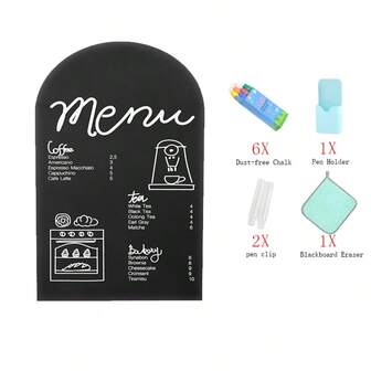 Arch Magnetic Wall Decal 35.4"X23.6"Or 47.2"X23.6"Inches Magnetic Chalk Board Sticker Magnet Chalkboard For Wall Peel And Stick Self Adhesive Blackboard Multifunctional For Playroom Home Office School Kitchen Announcement