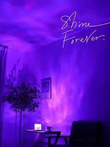 1pc Square LED Ambiance Projector Light - With Remote, 16 Colors, Adjustable Aurora Lighting, Suitable For Bedroom, Living Room And Office Decor, Valentine's Day & Holiday Gift, Modern Polished Metal & Plastic Design, Desk Lamp, Creative Room Atmosphere, Portable Lighting - Multicolor - View 2