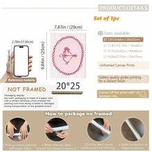 1幅装裱帆布墙画，粉色丘比特艺术，时尚心形，粉色嘴唇印花浪漫墙饰，粉色女孩装饰，情人节装饰，爱情装饰，结婚礼物，情人节海报，周年纪念装饰，现代家居装饰，房间装饰，宿舍装饰，卧室装饰，客厅装饰，浴室装饰，情人节海报，礼物，节日装饰 - 彩色 - 查看 30