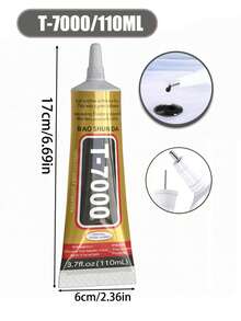 T7000 Black Contact Cellphone Tablet Repair Adhesive Glue - 15ML 25ML 50ML 110ML With Fine Needle Tip For Screen, Frame, LCD Seal