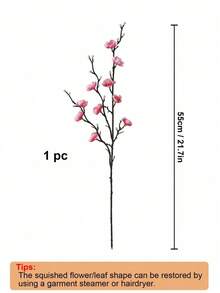 1/3/6/9 支人造梅花，21.7 英寸仿真冬梅花枝，塑料花，适用于家居、酒店、办公室、婚礼、派对、花园装饰 - 粉色 - 查看 3