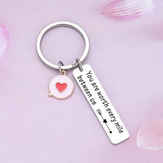 1pc Love Keychain For Boyfriend Jewelry Long Distance Gifts For Girlfriend Keychain Bestie Keychain