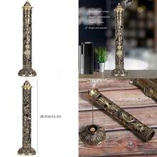 Soporte de incienso, palo de incienso largo clásico, soporte de toalla de incienso de bronce de metal, para hogar, oficina, yoga, manualidades, decoración budista(default) - Multicolor - Ver 1