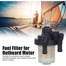 EstiloKeenso Conjunto de Filtro de Gasolina para Motor Fuera de BordaFiltro de Combustible Separador de Agua para BarcoFiltro de Combustible para Motor Fuera de Borda, Filtro de CombustibleVersión mejorada - 6R3 24560 00 00 Núcleo de papel - Ver 12