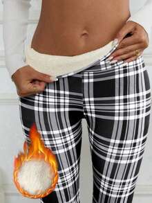 Women's Plaid Leggings - Elegant, Warm High-Waisted Leggings With Stretch, Fashionable & Slim-Fitting For Winter Women's 2025 New Style Winter Puffer Leggings Leggings -- Women's High-Waisted Fleece-Lined Embroidered Leggings Women's Leggings Women's Solid-Color Yoga Pants Women's Solid-Color Yoga Pants Women's Daily Casual Slim0-Fit Long Pants  2025 Women's Winter Christmas & Daily Fleece-Lined Leggings - Warm Soft Fabric, Pockets Design, Thickened Yoga Pants For Casual & Jogging 1-Piece Fall/Winter Fleece-Lined Thickened Yoga Leggings - Women's High-Waisted Solid Color Pants With Side Pockets, Suitable For Fitness, Sports & Daily Wear Women's High-Waisted Button Closure Fleece-Lined Leggings - Opaque Front Button Design, Tummy Control & Butt Lifting, Washable Warm Tights For Yoga, Running, Gym & Everyday Usefleece Lined Leggingspantalones De Invierno Mujeresgymleggings For Womenpantalones Para El Fríopantalones De Mujer Inviernoleggings - trắng - Xem 1