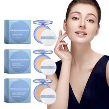 Polvo fijador de control de aceite Jaysuing, polvo suelto ligero, amigable con la piel delicada, control de aceite impermeable, iluminador de piel - Blanco marfil - Ver 3