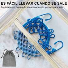 2Pcs Tendedero Retrctil Porttil con 24 Pinzas, Tendedero de Viaje de 1.8, Cuerda de Nylon Resistente al Interior y Exterior, Ajustable para Camping, Casa, Hotel - Multicolor - Ver 8