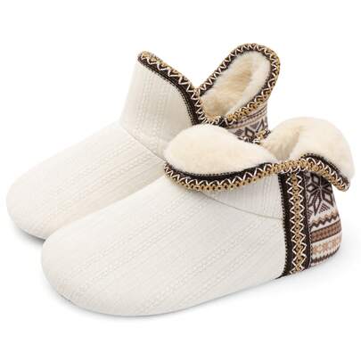 Leisfit Giày bốt đi tuyết mềm mại, ấm áp, thoải mái cho nữ, giày lười vải nhung cho nữ, giày bốt đi tuyết cổ thấp mềm mại - Nhẹ và có thể giặt bằng máy, được trang bị đế cao su chống trượt, thích hợp để mặc trong nhà và ngoài trời