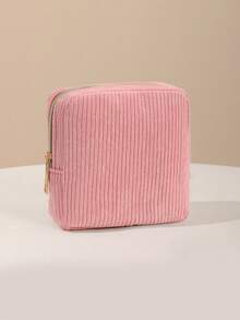 学院风女士灯芯绒斜挎包 - 休闲运动饺子包，配有可调节肩带，新款秋冬学生灯芯绒包，通勤饺子包，休闲百搭斜挎包，轻便，拉链封口，涤纶衬里，纯色，做旧边缘细节 - 时尚女款 - 适合日常使用、旅行、购物 - 送给少女和年轻女性的完美礼物 - 彩色 - 查看 6