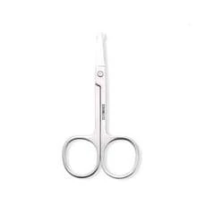 1支装不锈钢圆头鼻毛修剪器 - 专业面部毛发修剪工具，适用于眉毛、鼻毛、胡须和耳毛 - 左右手通用，男女皆宜，必备美发工具 | 符合人体工学的手柄 | 耐用剪刀 - 彩色 - 查看 9